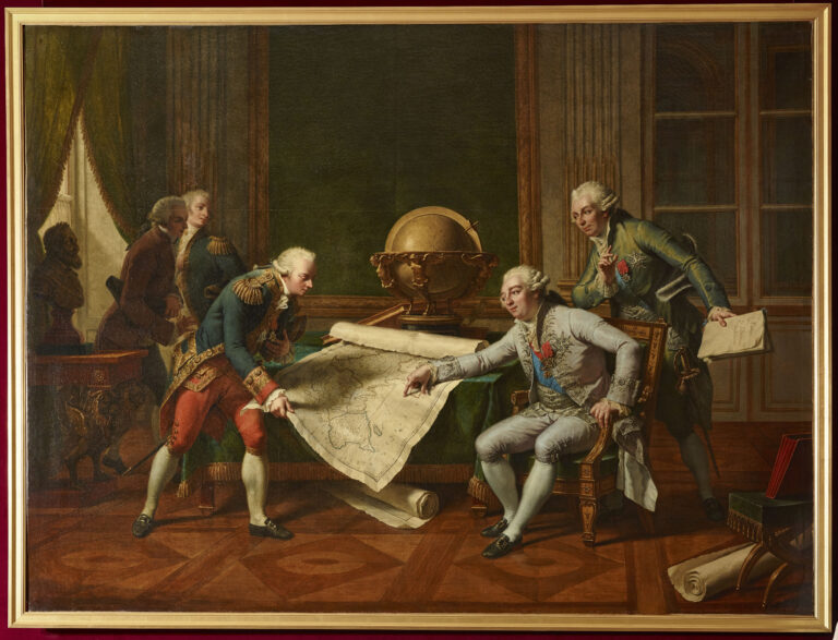 Louis XVI Giving his Instructions to La PeCC81rouse 26 June 1785 C2A9 ChaCC82teau de Versailles Dist. RMN C2A9 Christophe Fouin