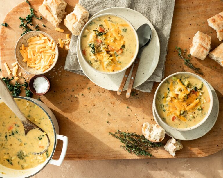 a healthy broccoli cheddar soup scaled